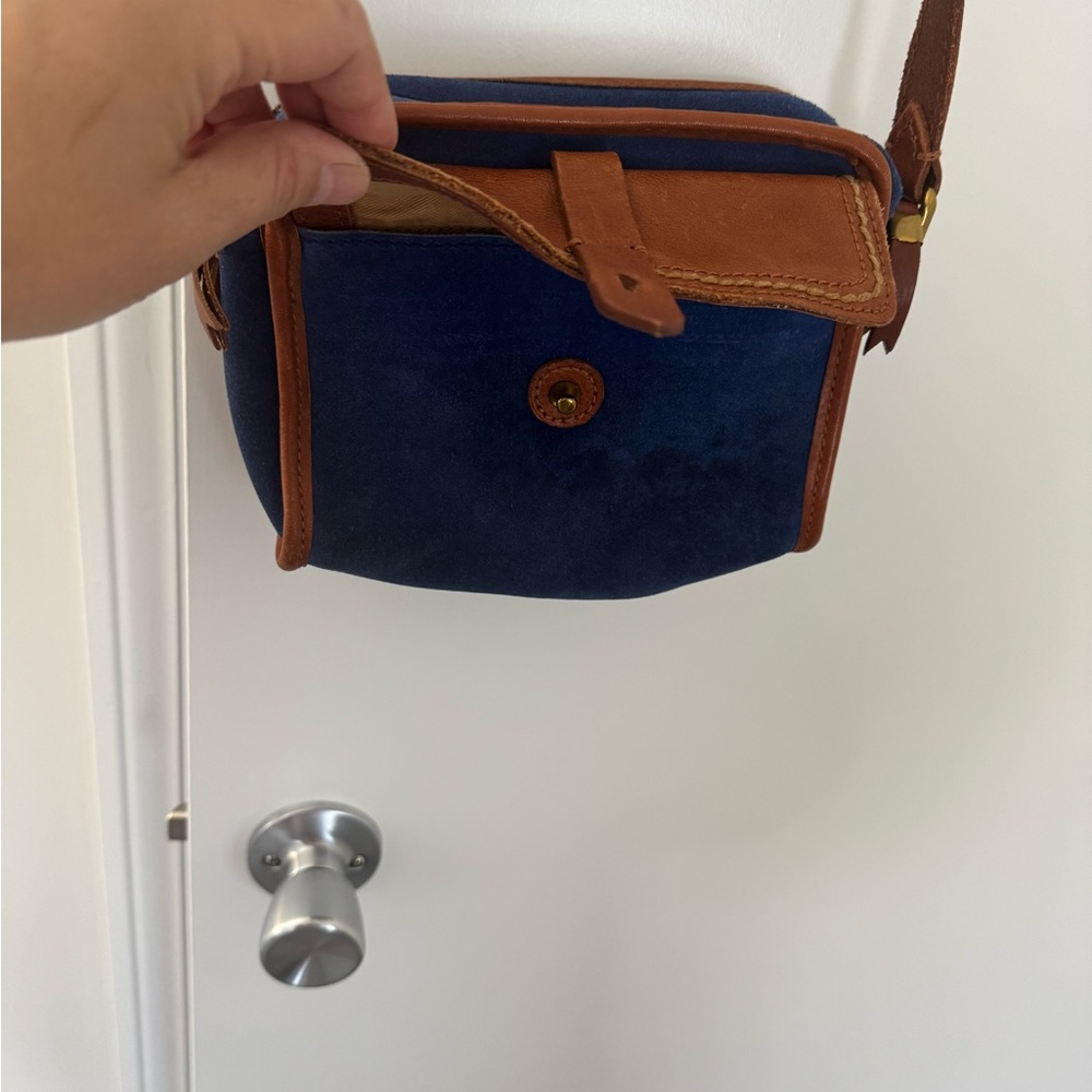 Madewell Blue and Brown Crossbody Bag size 8x6.5 - Picture 5 of 5